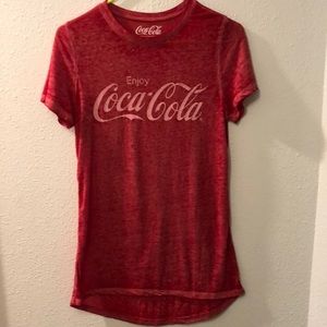 Coca-Cola burnout tissue fabric T-shirt